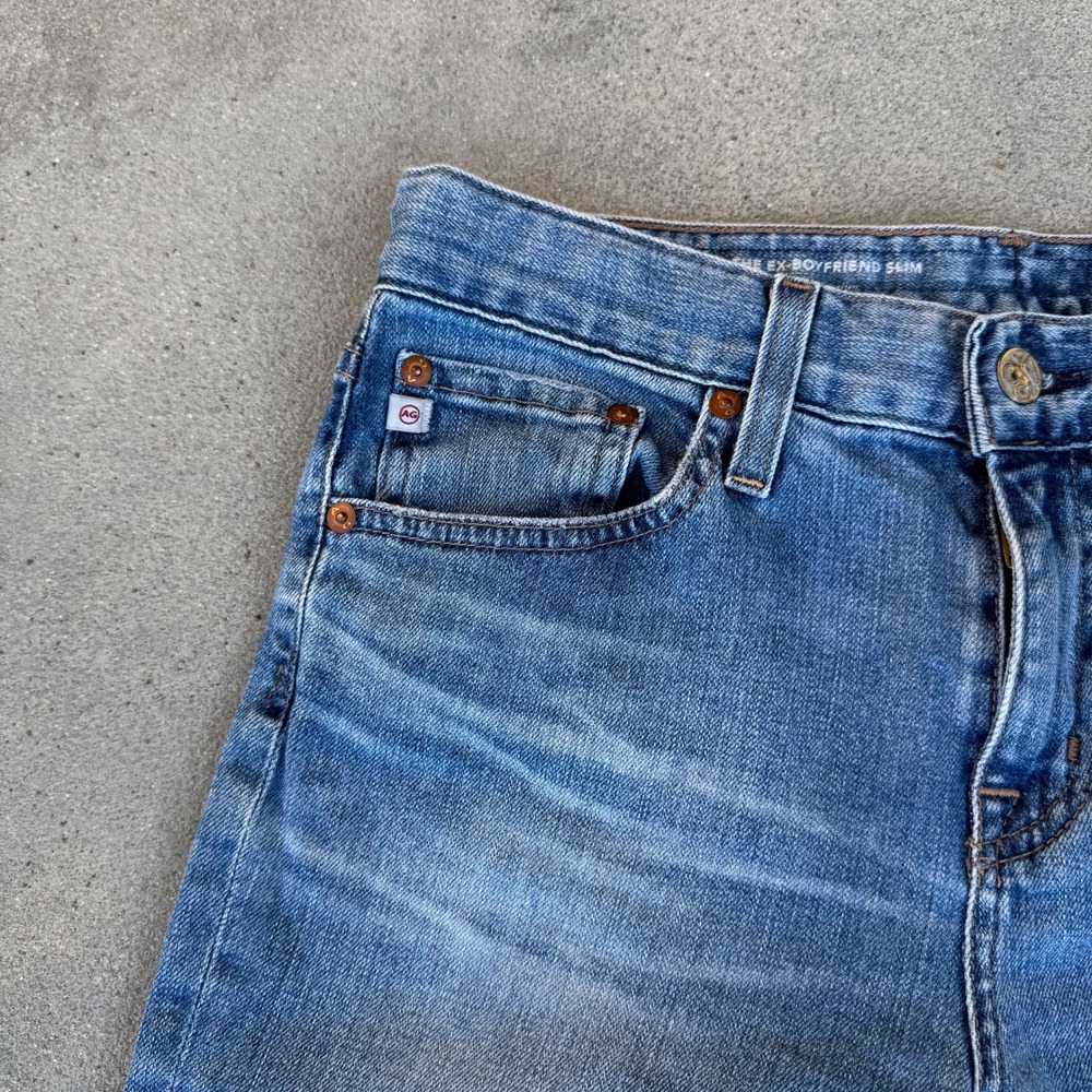 AG Adriano Goldschmied The Ex-Boyfriend Slim Distressed Blue‎ Jeans 26R - Picture 3 of 13